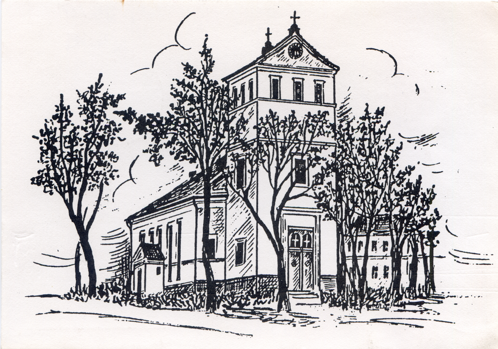 Lötzen, Kirche, Zeichnung
