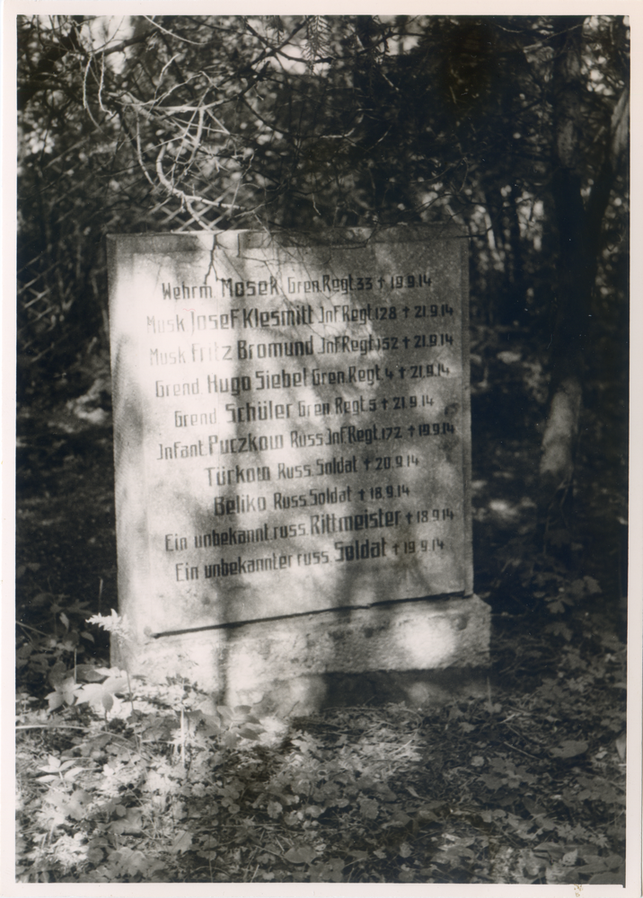 Lötzen, Friedhof, Gedenkstein der Gefallenen des 1. Weltkrieges