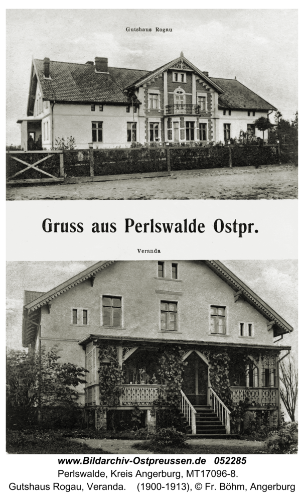 Perlswalde, Gutshaus Rogau, Veranda