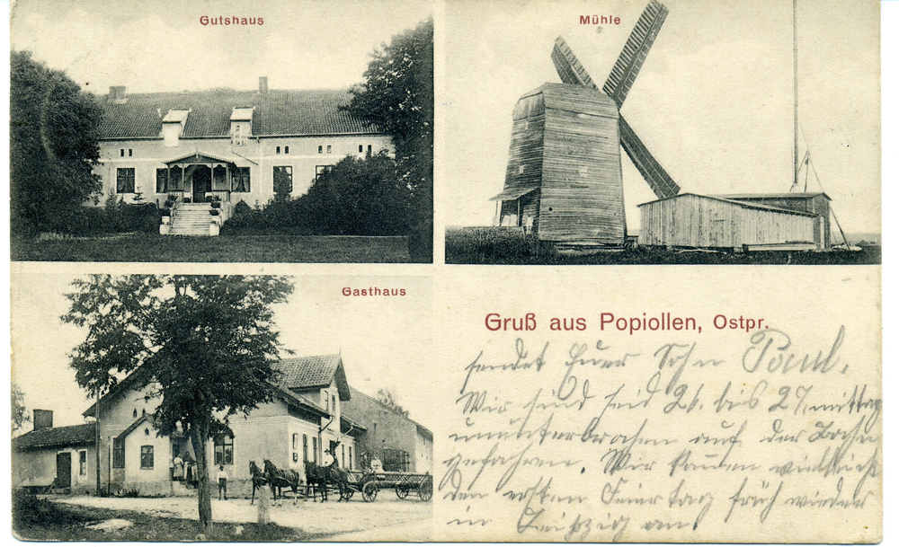 Popiollen, Gutshaus, Mühle, Gasthaus