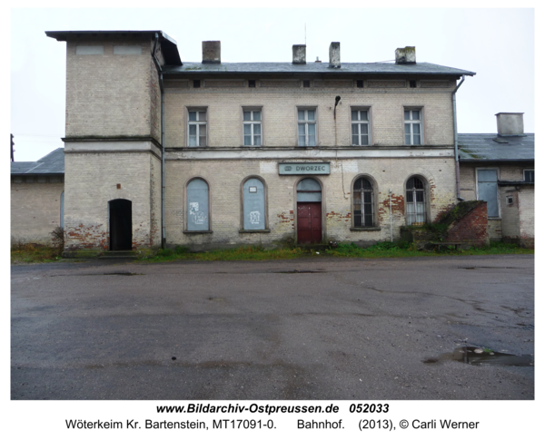 Wöterkeim Kr. Bartenstein, Bahnhof