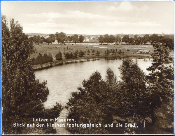 Lötzen, Kleiner Festungsteich und Blick auf die Stadt