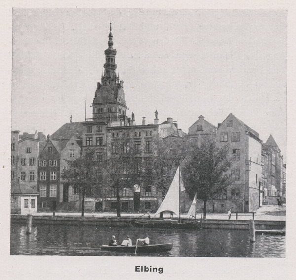 Elbing, Altstadt mit dem Turm von St. Nikolai