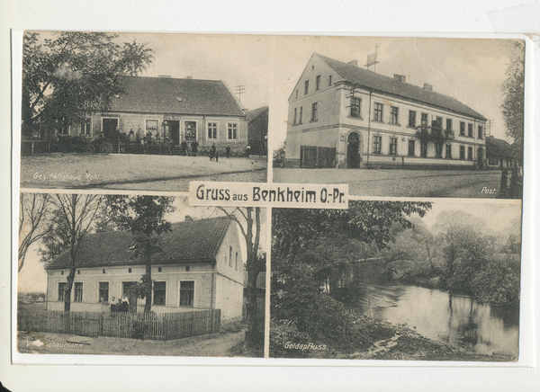 Benkheim, Geschäftshaus Mehl, Post, Villa Schaumann, Goldapfluss