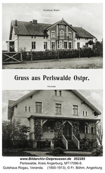 Perlswalde, Gutshaus Rogau, Veranda