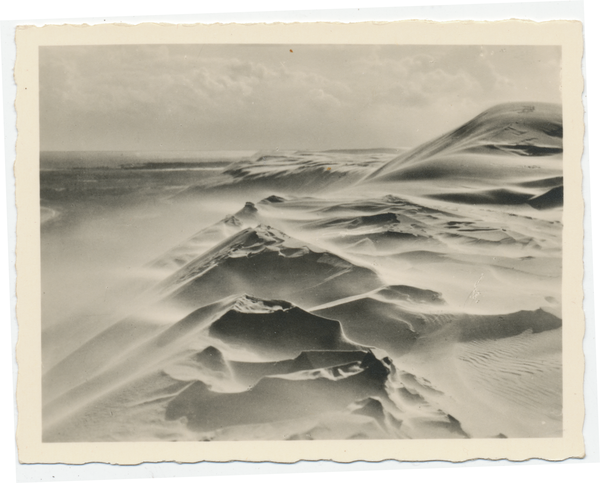 Kurische Nehrung, Wanderdüne bei Sturm ins Haff wandernd