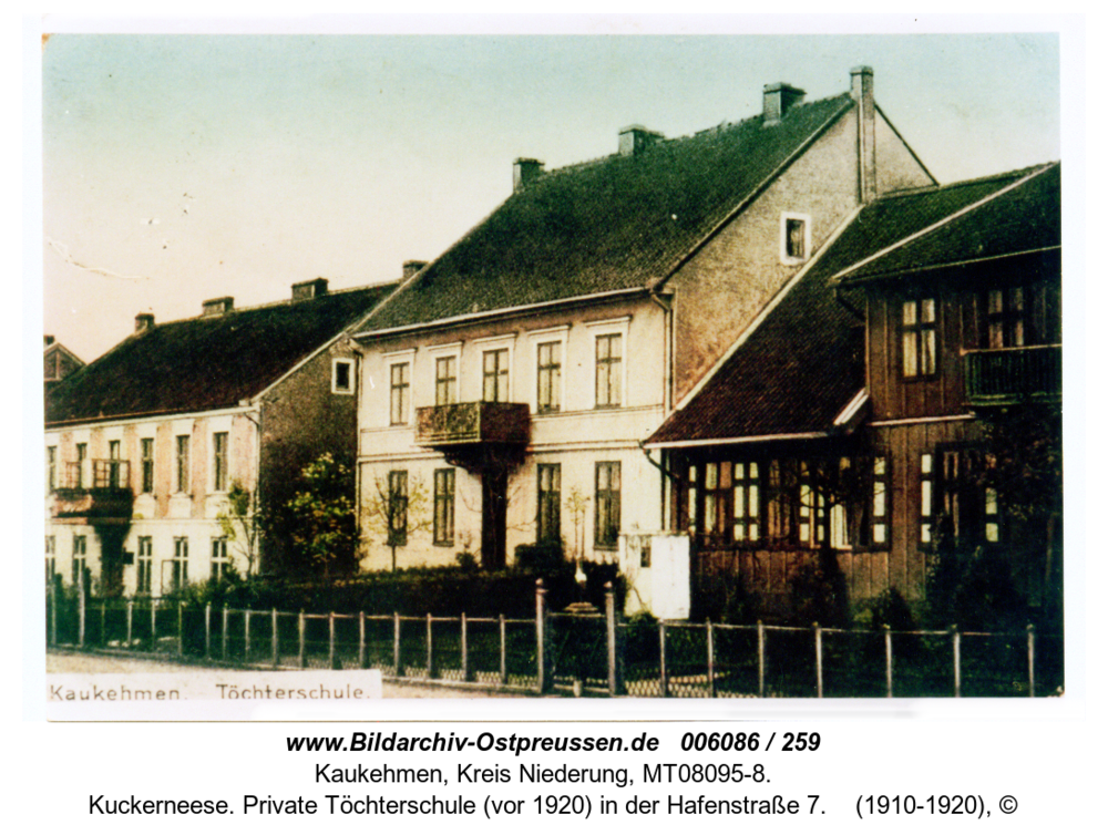 Kuckerneese. Private Töchterschule (vor 1920) in der Hafenstraße 7