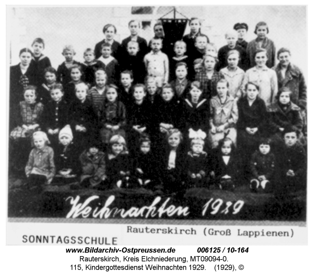 Rauterskirch, 115, Kindergottesdienst Weihnachten 1929