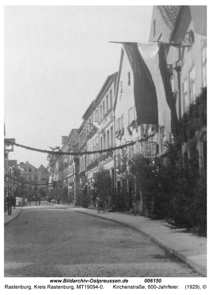 Rastenburg, Kirchenstraße, 600-Jahrfeier