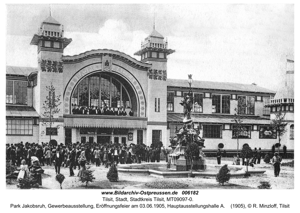 Tilsit, Park Jakobsruh, Gewerbeausstellung, Eröffnungsfeier am 03.06.1905, Hauptausstellungshalle A