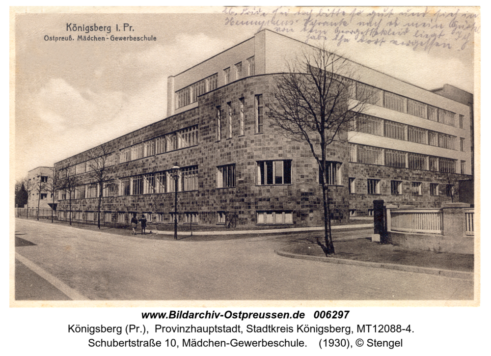 Königsberg (Pr.), Schubertstraße, Mädchen-Gewerbeschule