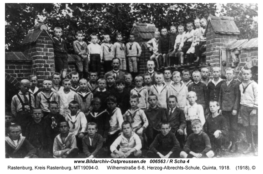 Rastenburg, Wilhelmstraße 6-8, Herzog-Albrechts-Schule, Quinta, 1918