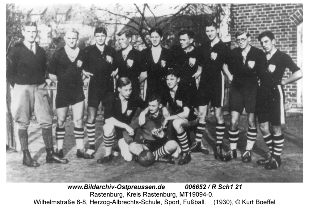 Rastenburg, Wilhelmstraße 6-8, Herzog-Albrechts-Schule, Gymnasial-Sportbund, Fußball