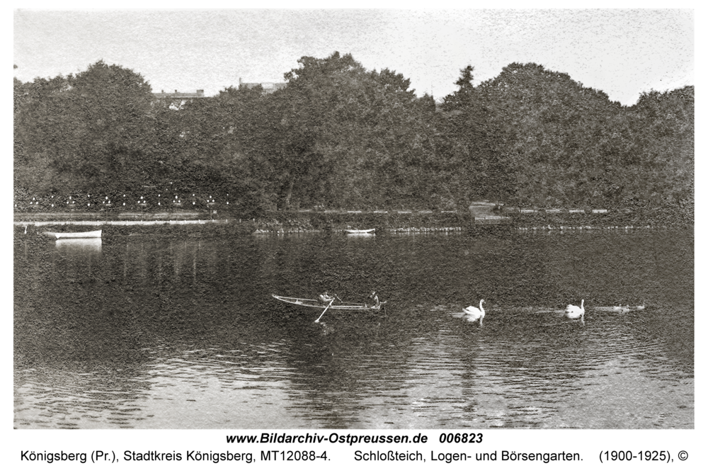 Königsberg, Schloßteich, Logen- und Börsengarten