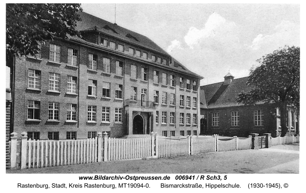 Rastenburg, Bismarckstraße, Hippelschule