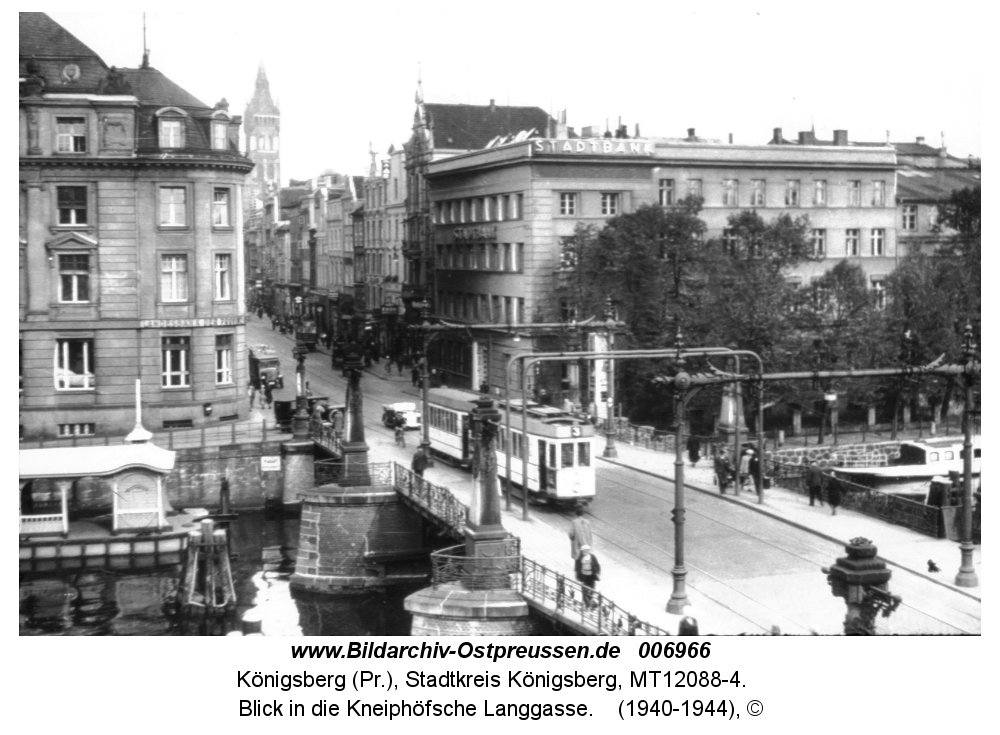 Königsberg, Blick in die Kneiphöfsche Langgasse