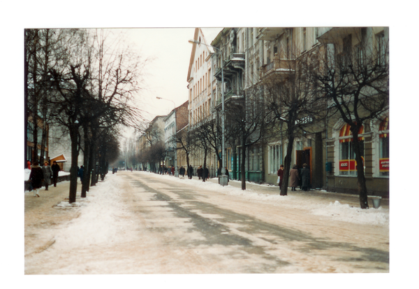 Tilsit, Hohe Str. vom Schenkendorfplatz aus