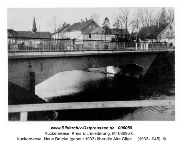 Kuckerneese. Neue Brücke (gebaut 1933) über die Alte Gilge