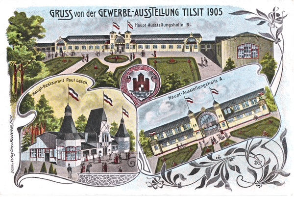 Tilsit, Park Jakobsruh, Gewerbeausstellung, Hauptausstellungshallen