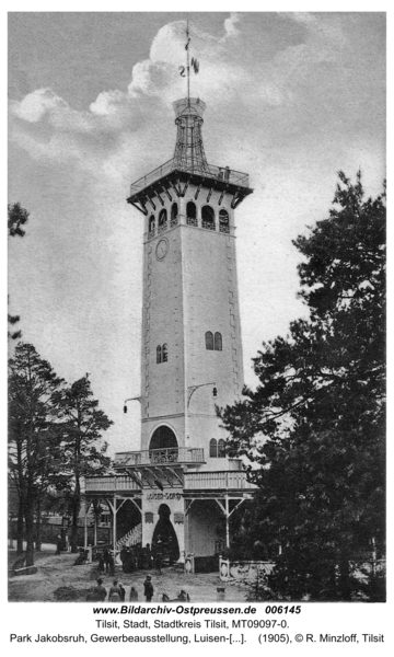 Tilsit, Park Jakobsruh, Gewerbeausstellung, Luisen-Turm