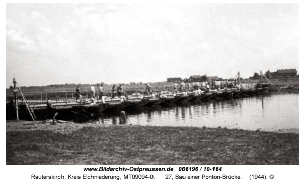 Rauterskirch, 27, Bau einer Ponton-Brücke