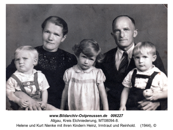 Allgau, Helene und Kurt Nienke mit ihren Kindern Heinz, Irmtraut und Reinhold