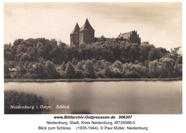 Neidenburg, Blick zum Schloss