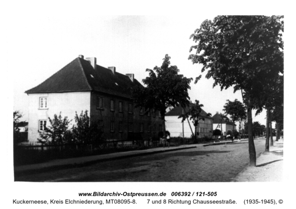 Kuckerneese. Beamtenhäuser - Post.Dammstraße 6, 7 und 8 Richtung Chausseestraße