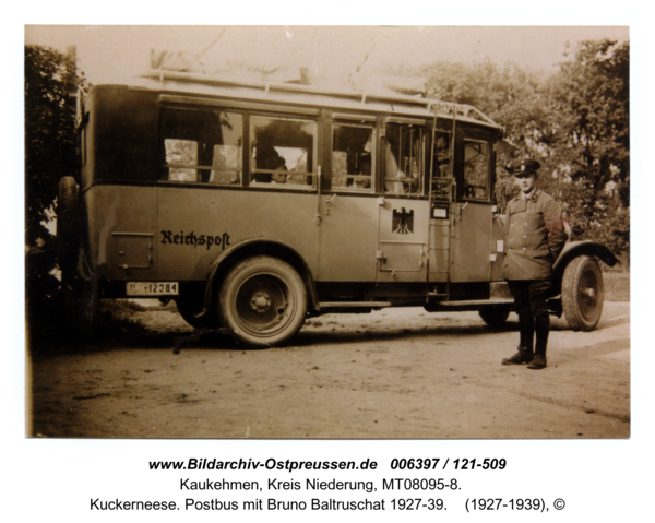 Kuckerneese. Postbus mit Bruno Baltruschat 1927-39