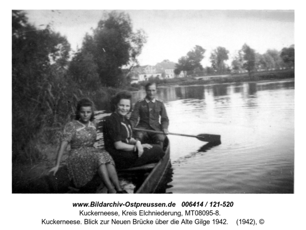 Kuckerneese. Blick zur Neuen Brücke über die Alte Gilge 1942