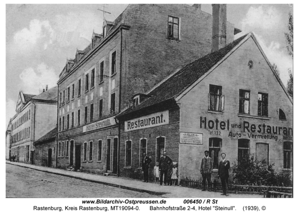 Rastenburg, Bahnhofstraße 2-4, Hotel "Steinull"