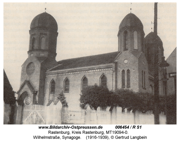 Rastenburg, Wilhelmstraße, Synagoge