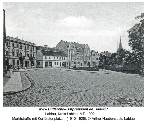 Labiau, Marktstraße mit Kurfürstenplatz