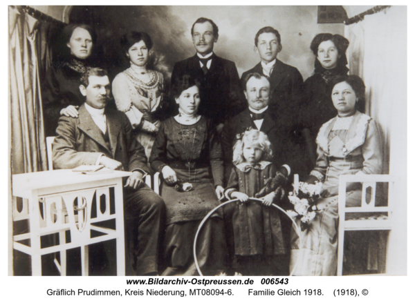 Gräflich Prudimmen, Familie Gleich 1918