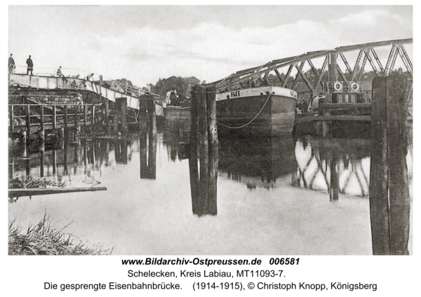 Schlicken (fr. Schelecken), Die gesprengte Eisenbahnbrücke