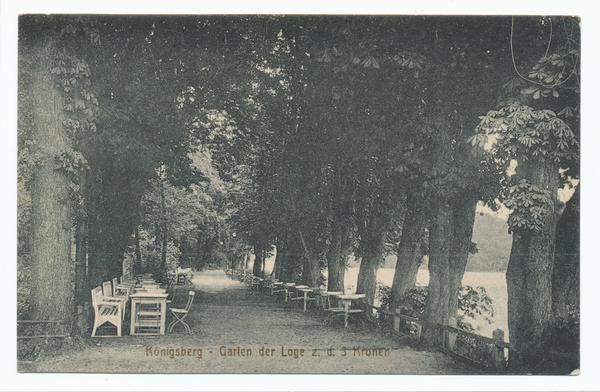 Königsberg, Garten der Loge zu den drei Kronen