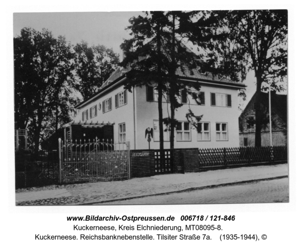 Kuckerneese. Reichsbanknebenstelle. Tilsiter Straße 7a