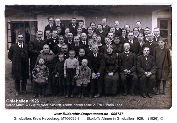 Skorloffs Ahnen in Gnieballen 1926