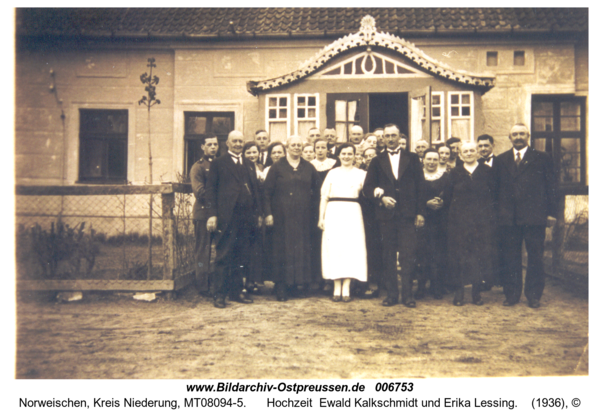 Norweischen, Hochzeit  Ewald Kalkschmidt und Erika Lessing