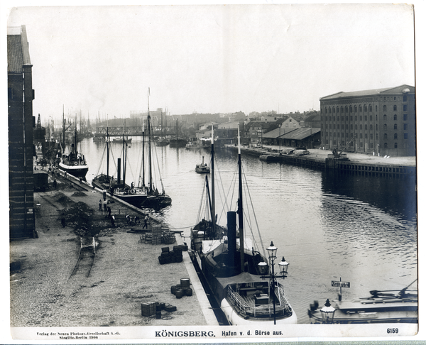 Königsberg, Blick von der Börse auf den Hafen
