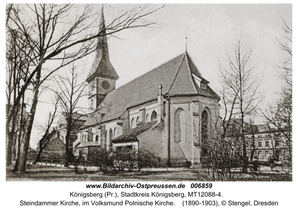 Königsberg, Steindammer Kirche, im Volksmund Polnische Kirche