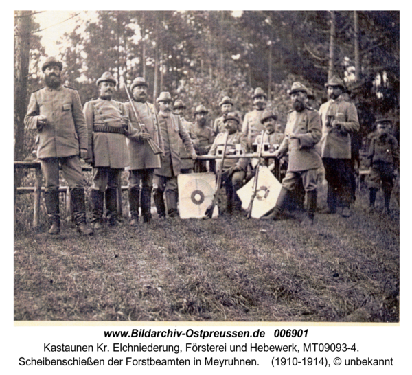 Kastaunen, Scheibenschießen der Forstbeamten in Meyruhnen