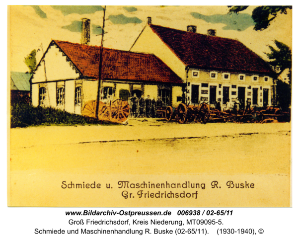 Groß Friedrichsdorf, Schmiede und Maschinenhandlung R. Buske (02-65/11)