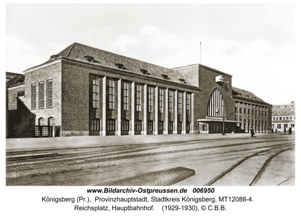Königsberg, Reichsplatz, Hauptbahnhof