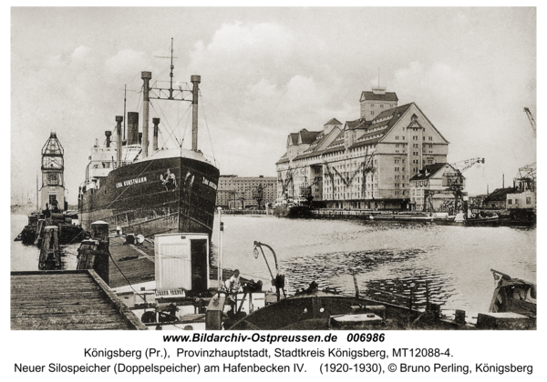 Königsberg, Neuer Silospeicher (Doppelspeicher) am Hafenbecken IV
