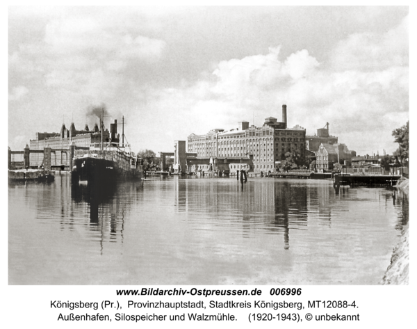 Königsberg, Außenhafen, Silospeicher und Walzmühle