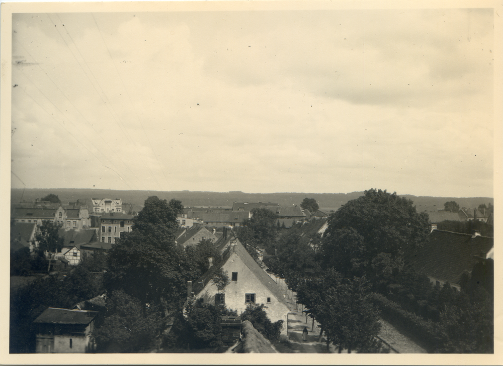 Ragnit, Blick vom alten Rathaus auf die Stadt