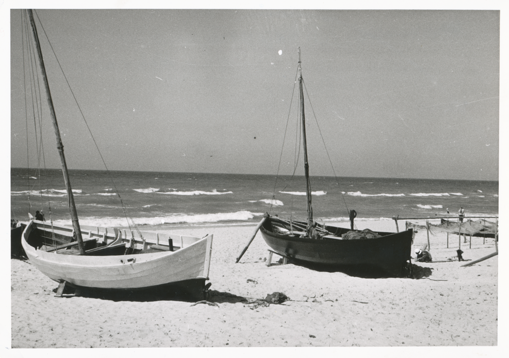 Pillkoppen, Boote am Strand