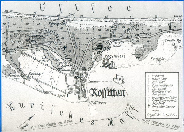Rossitten Kr. Samland, Übersichtsplan