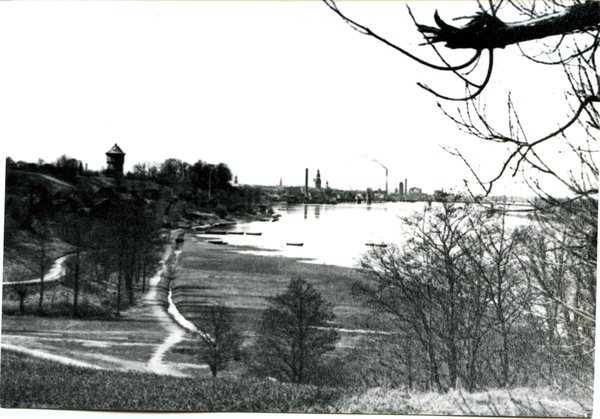 Tilsit, Blick auf  Stadt  und Engelsberg vom Schlossberg aus gesehen